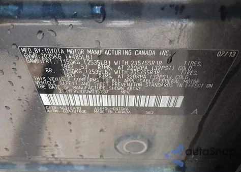 2013 Toyota Rav4 Limited from USA, damaged, VIN 2T3YFREVXDW035737